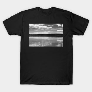 Summer Clouds in Black and White T-Shirt